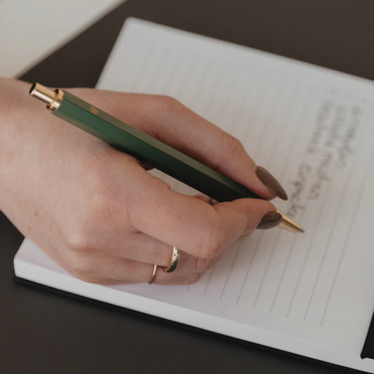 Eulenschnitt Kugelschreiber HERZ Rosmarin grün