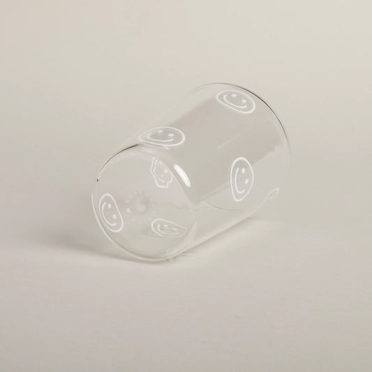 Eulenschnitt Trinkglas SMILEYS weiß