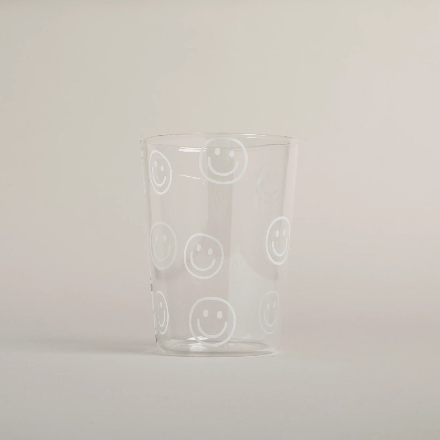 Eulenschnitt Trinkglas SMILEYS weiß