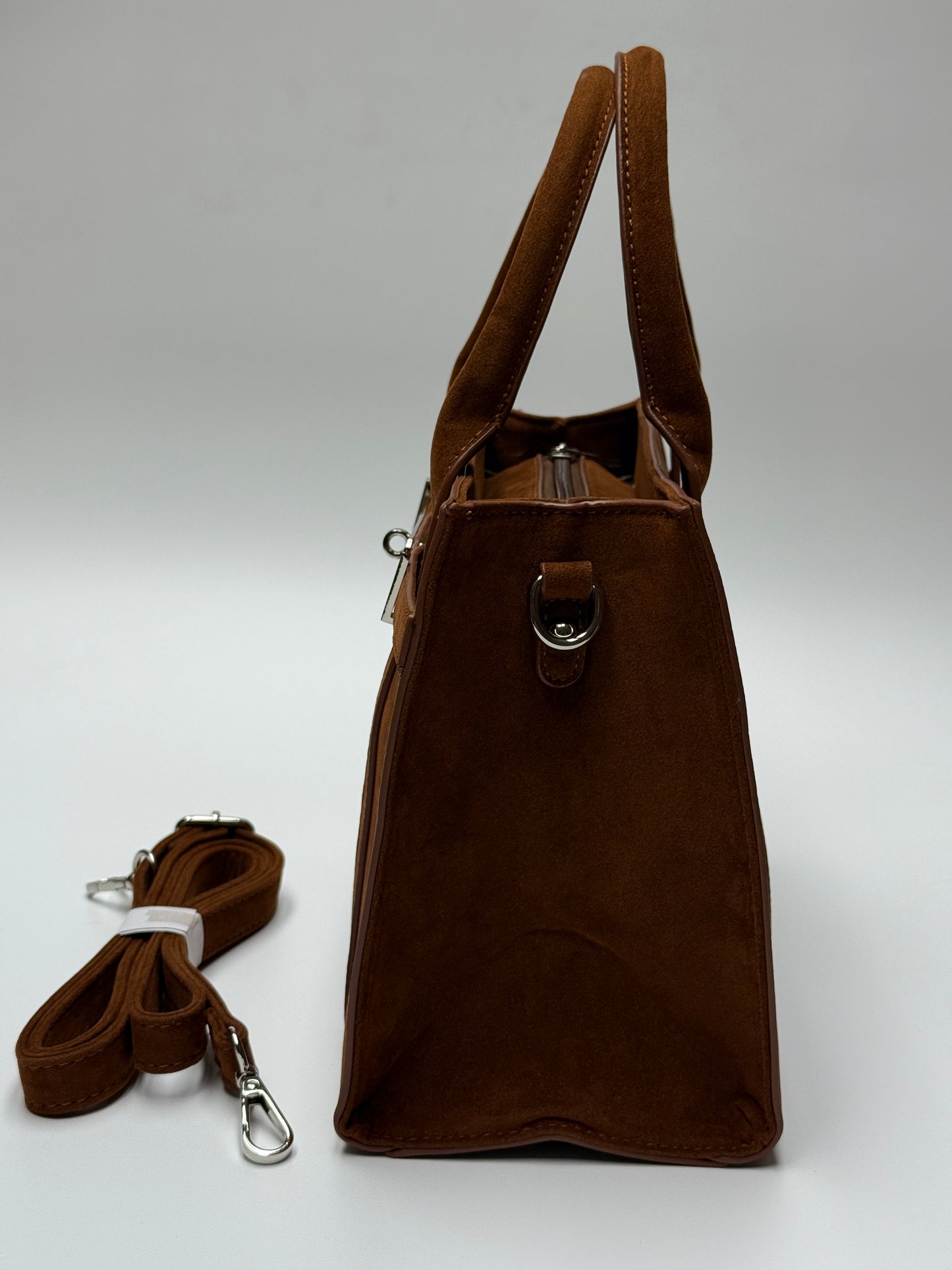 Handtasche JANE Wildlederimitat camel braun