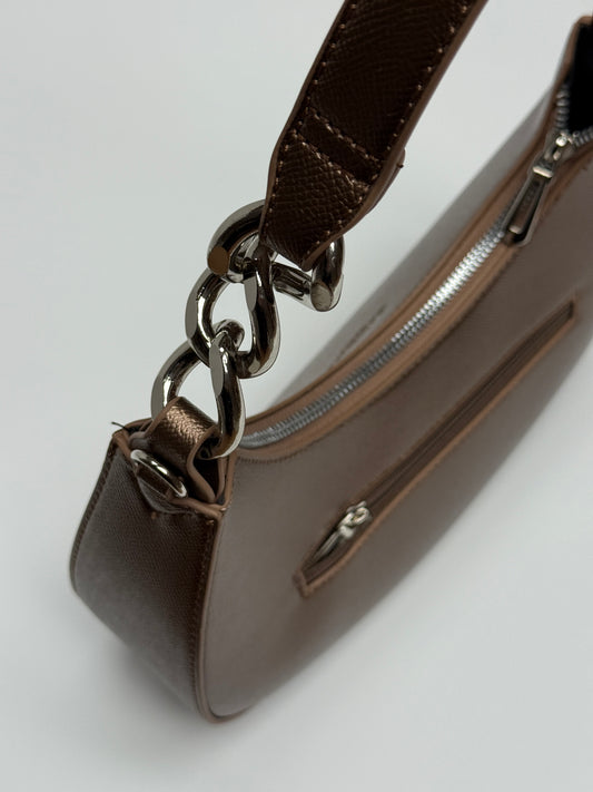 Handtasche HALFMOON rosegold metallic