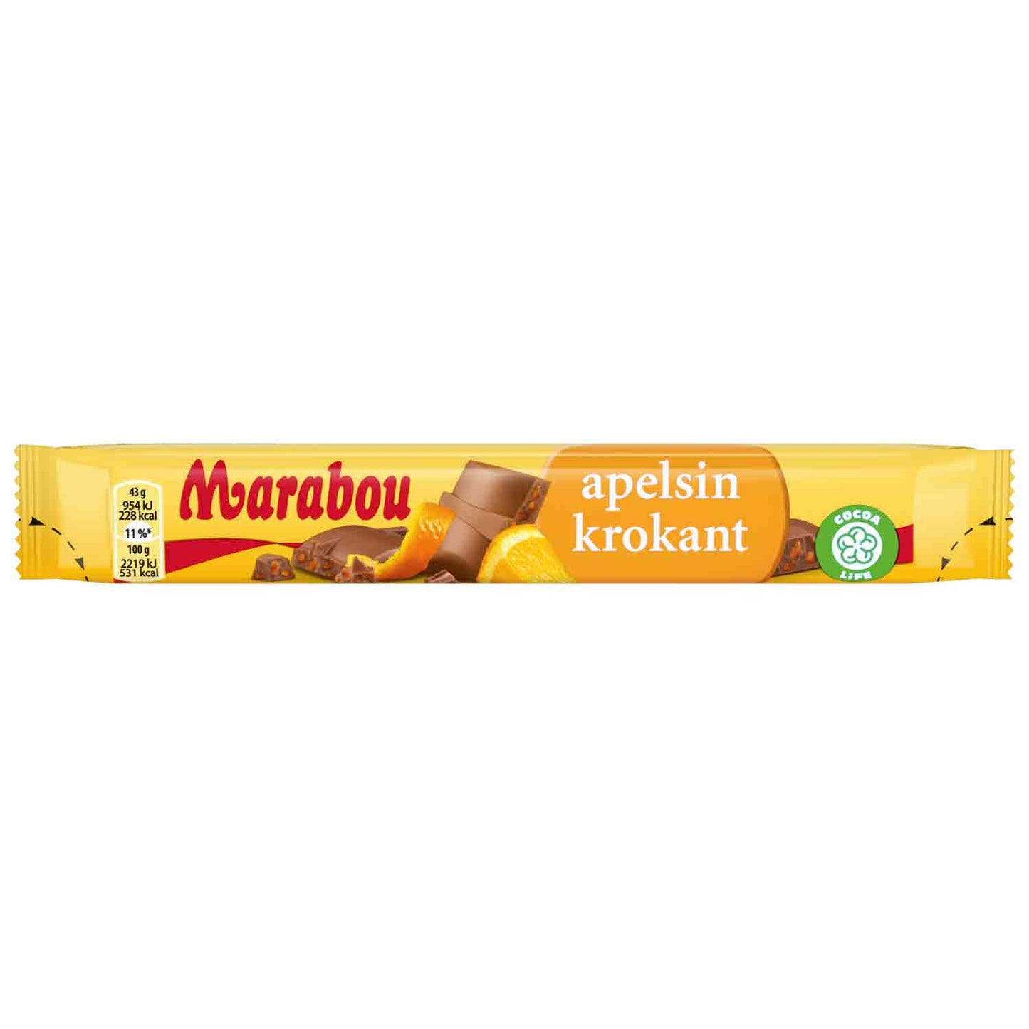 Marabou Schokoriegel Apelsin Krokant 43g
