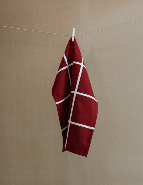 Storefactory Geschirrhandtuch MORTORP rot/weiß