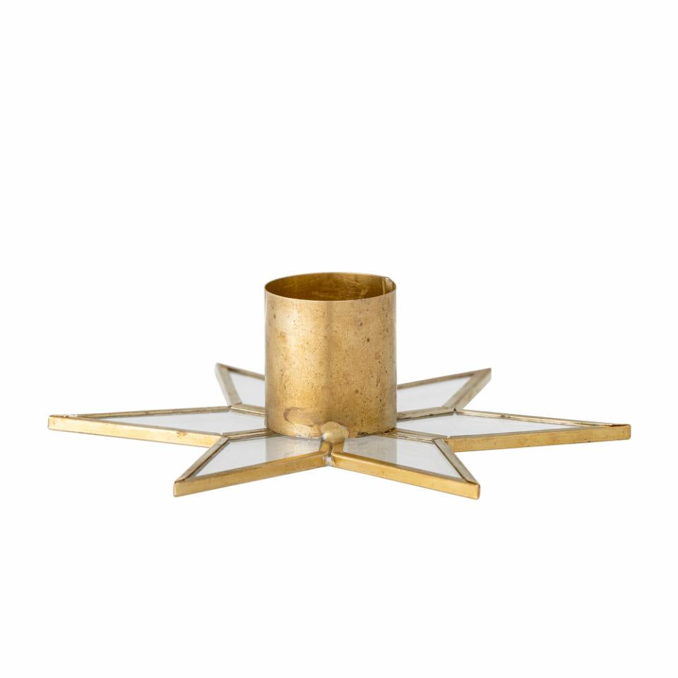 Kerzenhalter STARA Stern gold Glas 15 cm