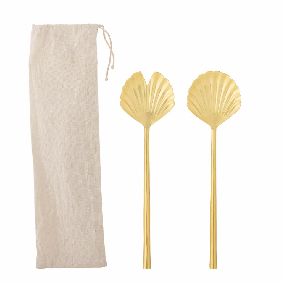 Bloomingville Salatbesteck LORETA Muschel gold