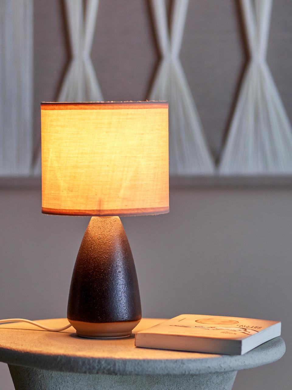 Bloomingville Tischlampe PAPRICA schwarz/beige