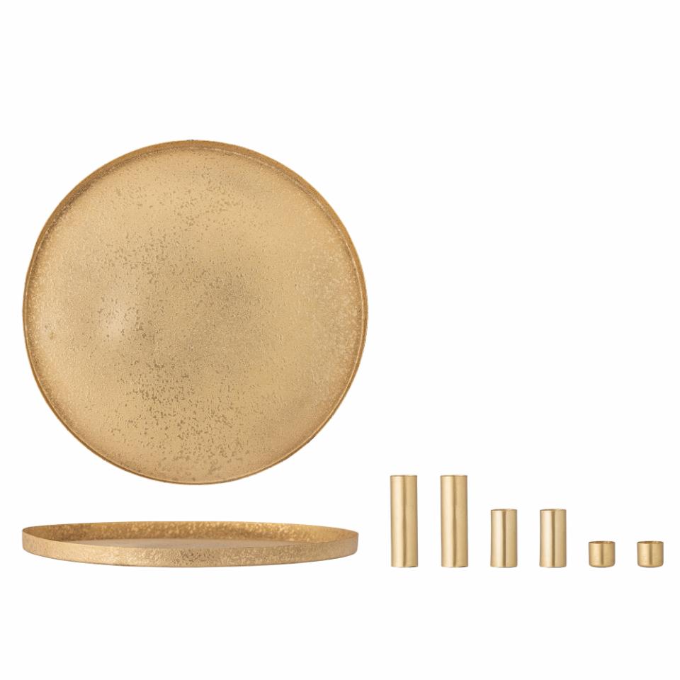 Bloomingville Kerzentablett MAXIME gold magnetisch