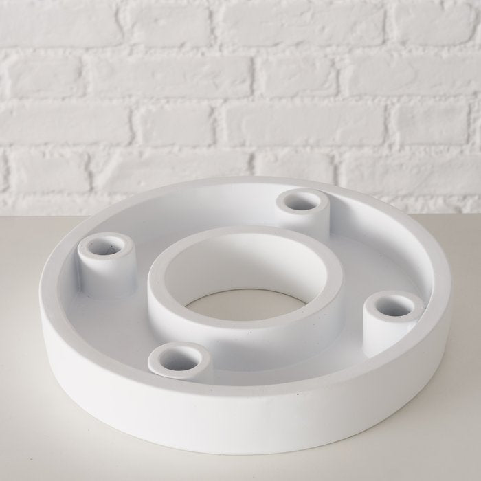 Betonring ADVENT weiß matt