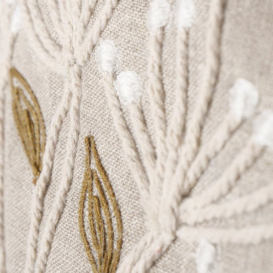 Leinen Kissen FINNA bestickt 40 x 60 cm