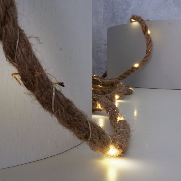 Lichterkette SOGA Juteseil 330 cm