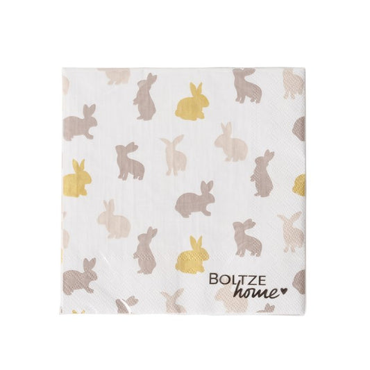 Servietten TINKA Hasen 20 Stück weiß