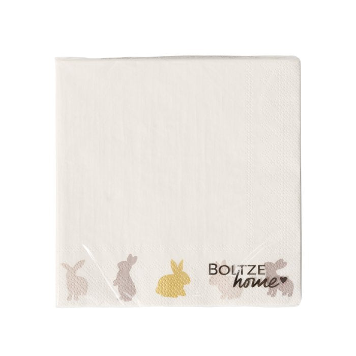 Servietten TINKA Hasen 20 Stück weiß