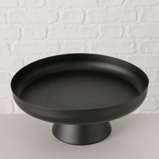 Metall Tablett CREDO 35 cm mit Fuß schwarz