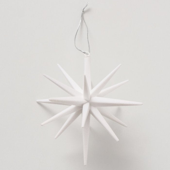 Stern Anhänger TOVE, weiß beflockt