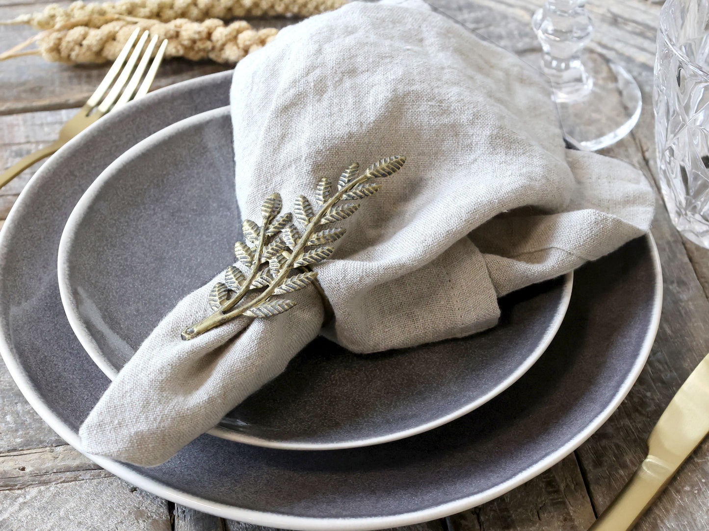 Chic Antique Serviettenring Blätterzweig