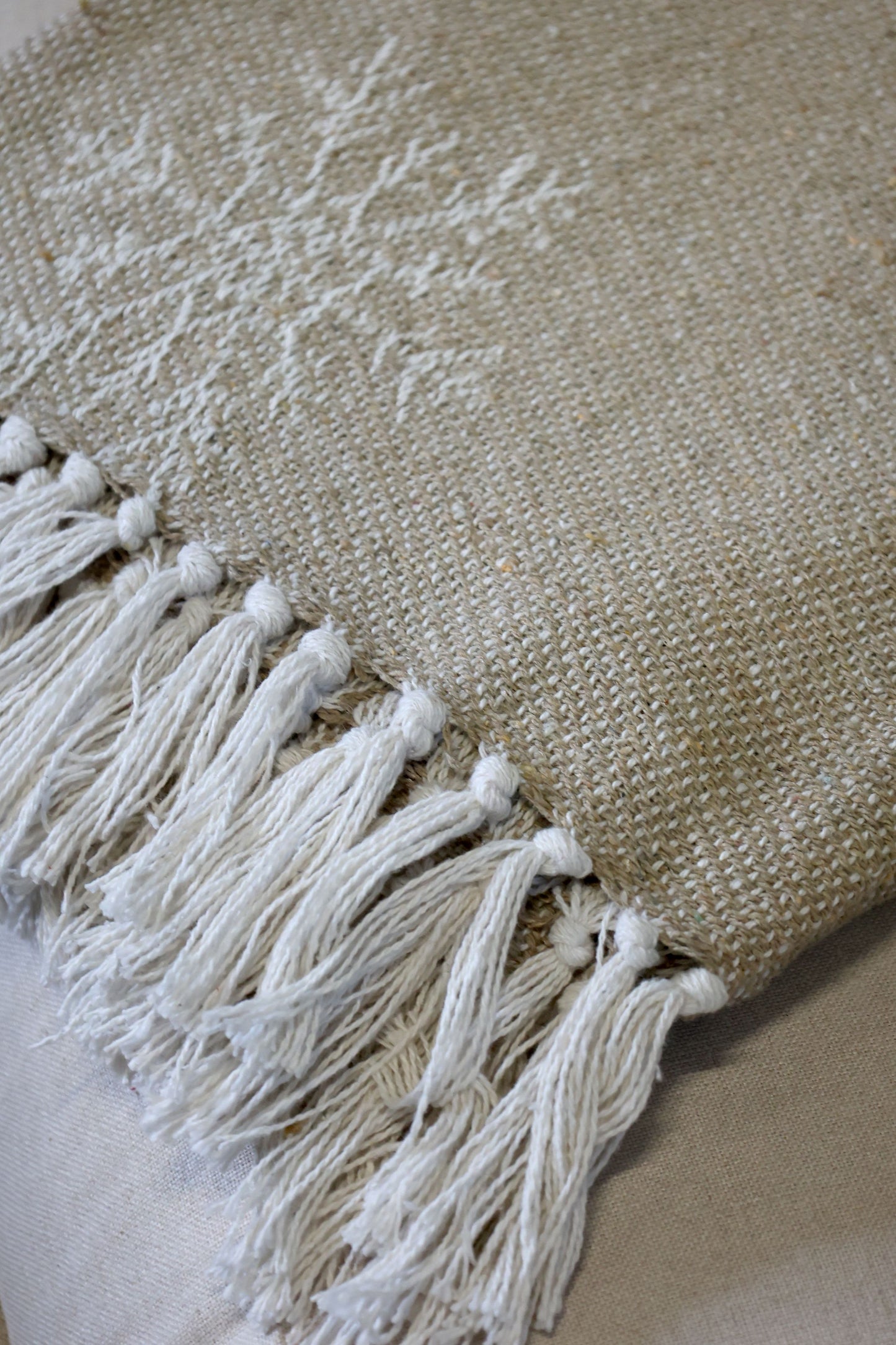 Chic Antique Decke EISKRISTALL taupe/beige 150x130 cm