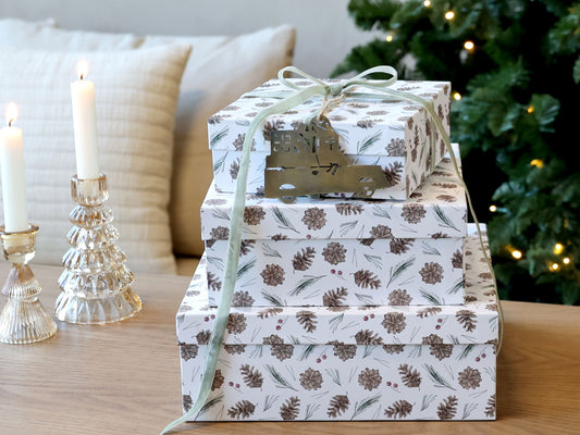 Chic Antique Geschenkbox Set ZAPFEN 3 tlg.