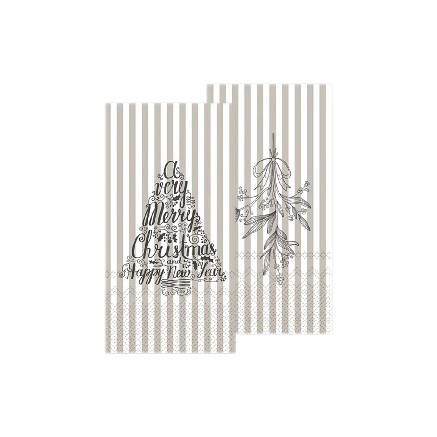 Chic Antique Papier Servietten Mistelzweig / Tannenbaum