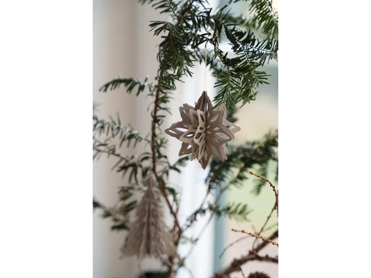 Cooee Design Papier Stern SUPER NOVA Anhänger sand beige