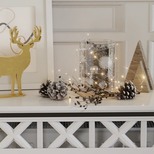 Deluxe Homeart Draht Lichterkette 3,9 m, 40 LED, indoor + outdoor