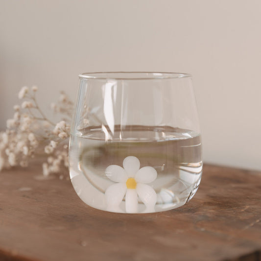 Eulenschnitt Trinkglas BLUME Daisy