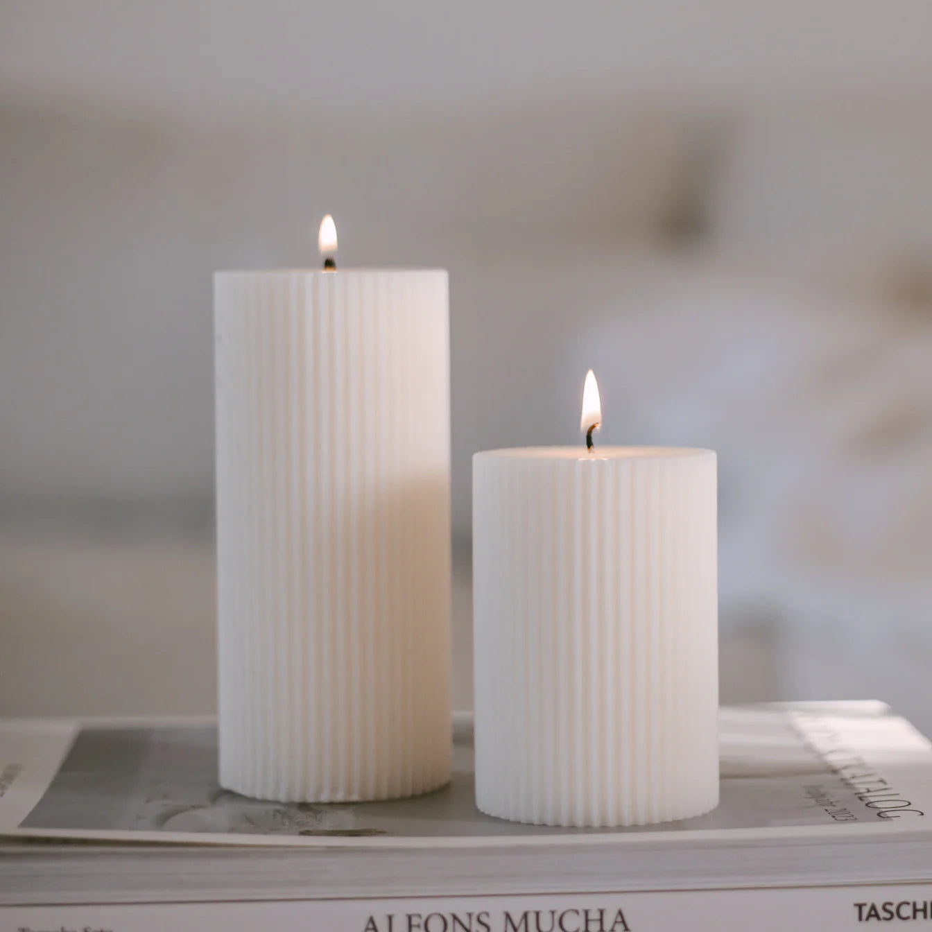 Eulenschnitt Stumpenkerzen, verschiedene Ausführungen