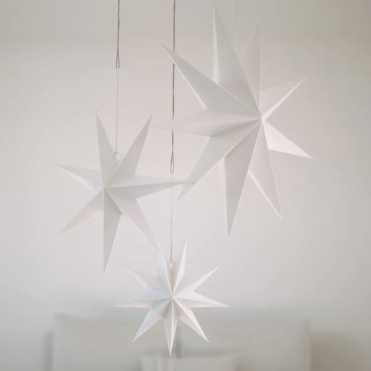 Eulenschnitt Papier Sterne Set 3 tlg., verschiedene Farben