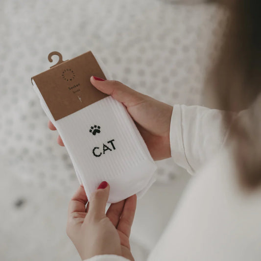 Eulenschnitt Socken CAT LOVER