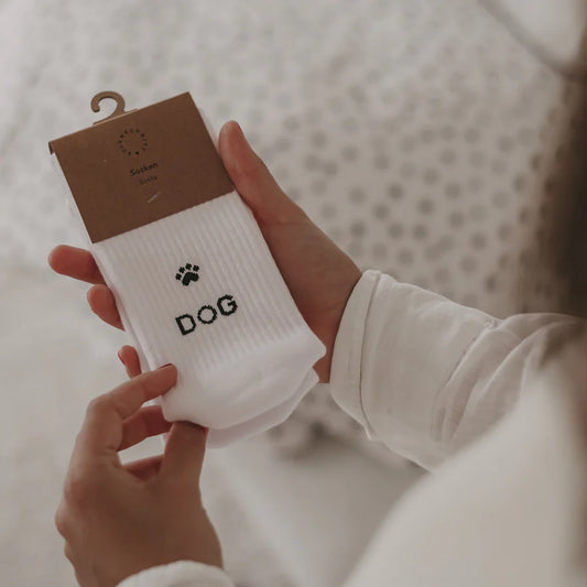 Eulenschnitt Socken DOG LOVER