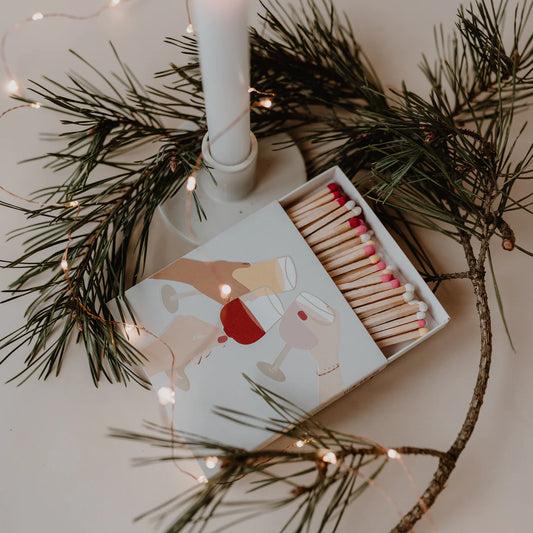 Eulenschnitt Streichhölzer Box LASS UNS FEIERN