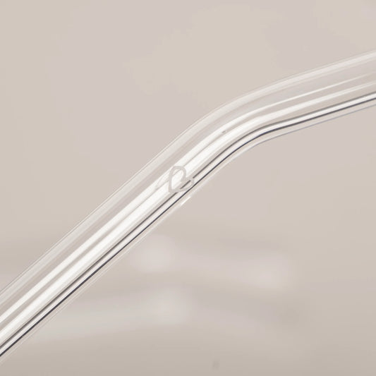 Eulenschnitt Strohhalme aus Glas gebogen 4er Set