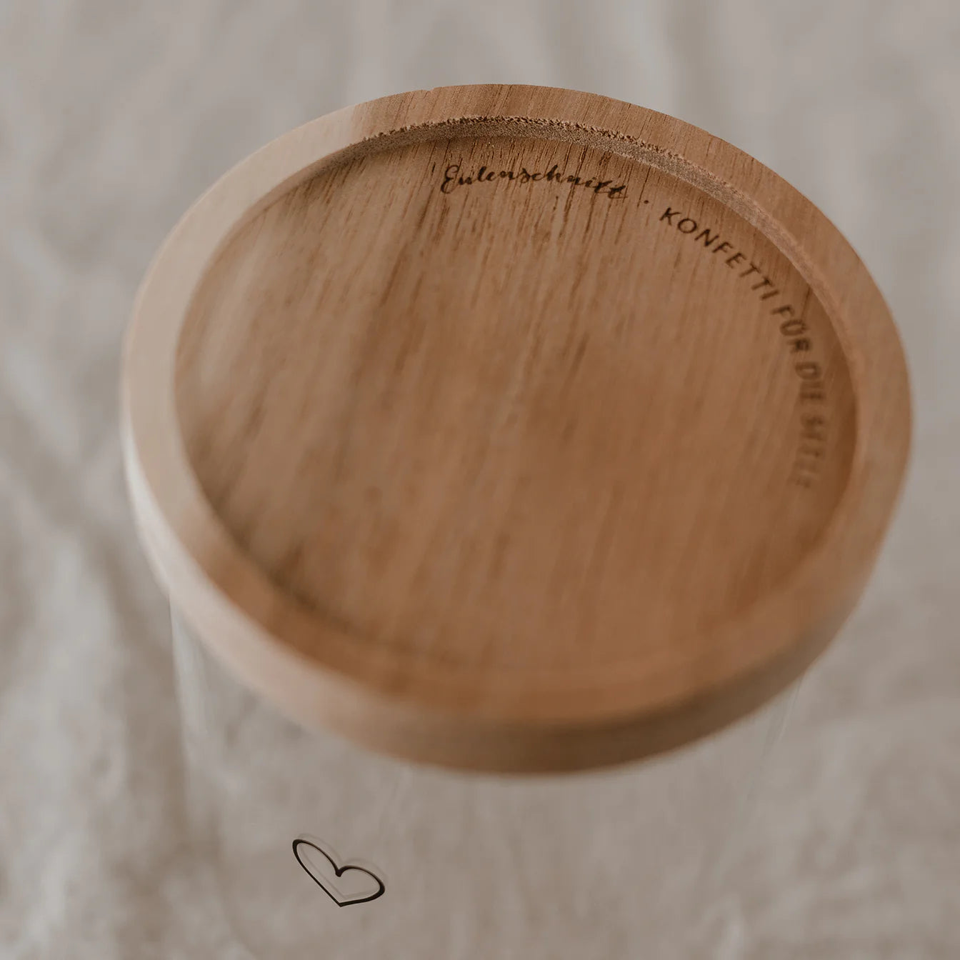 Eulenschnitt Vorratsglas Herz, verschiedene Ausführungen