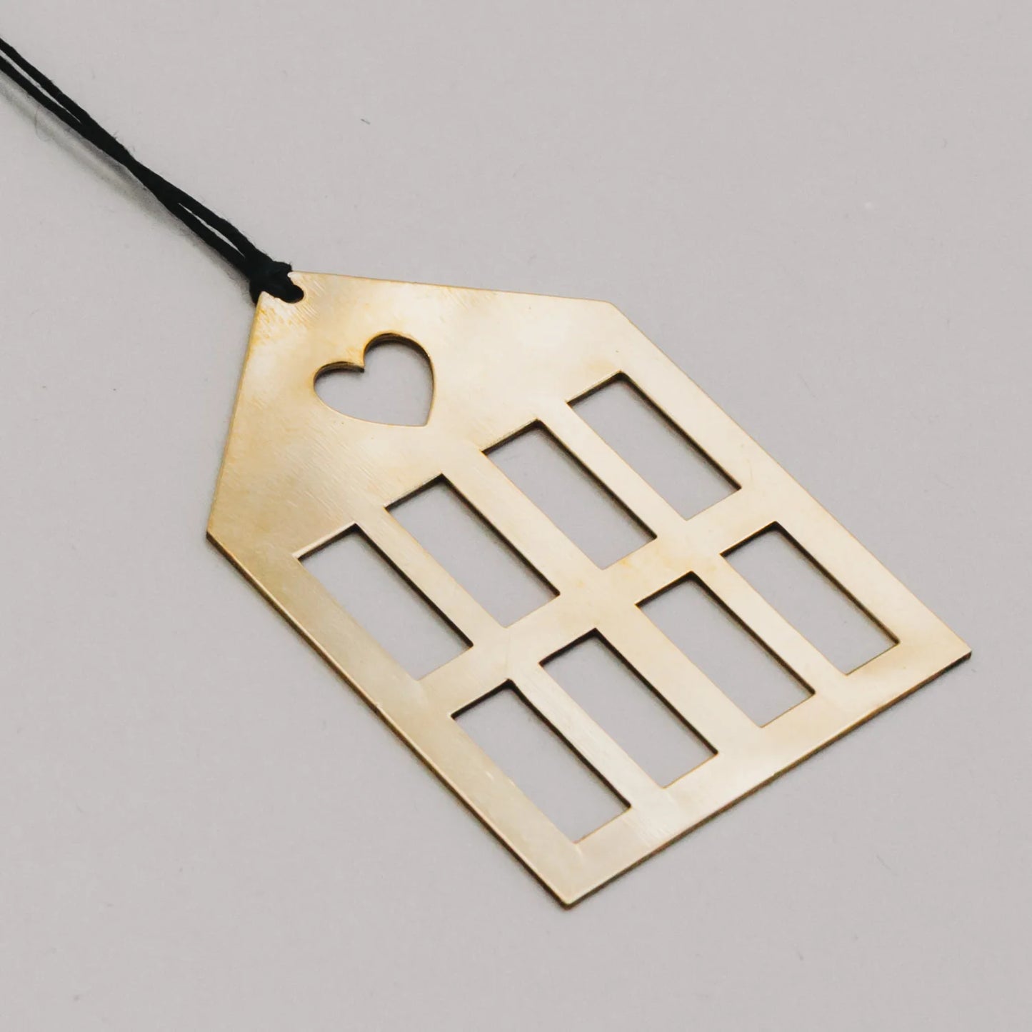 Eulenschnitt Anhänger Set HAUS gold 6 Stück