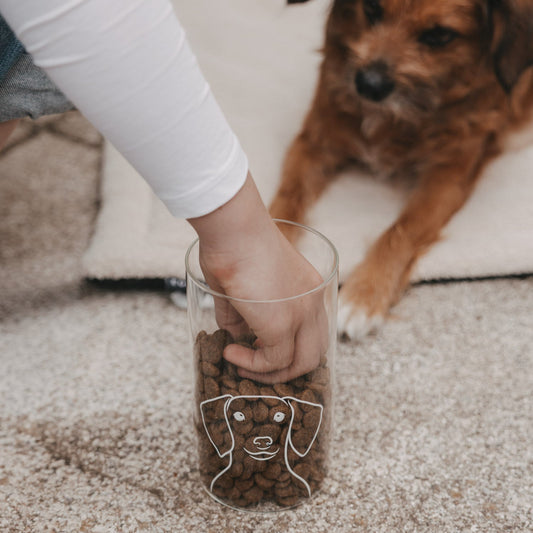 Eulenschnitt Vorratsglas HUND 19 cm
