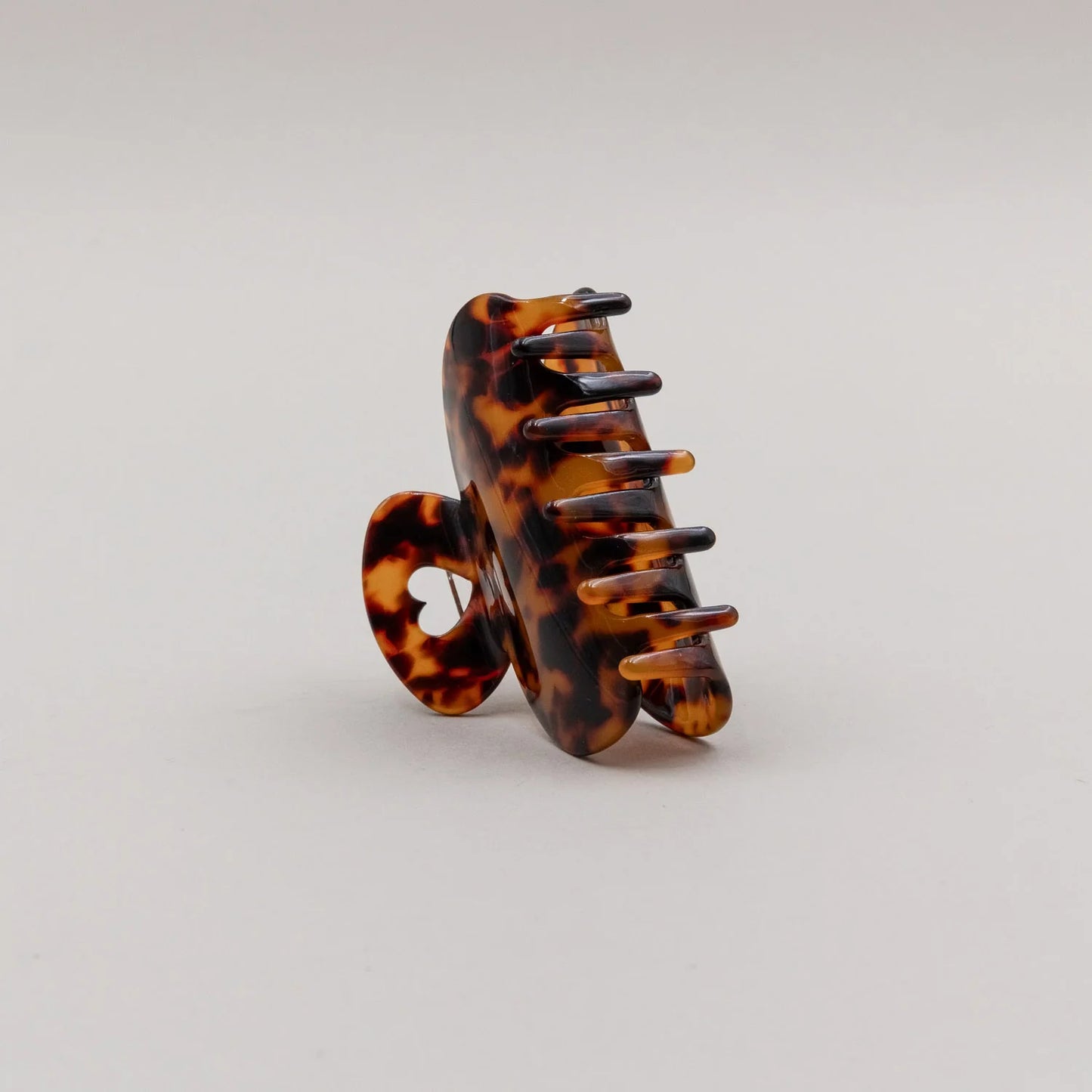 Eulenschnitt Haarspange groß HERZ Amber braun