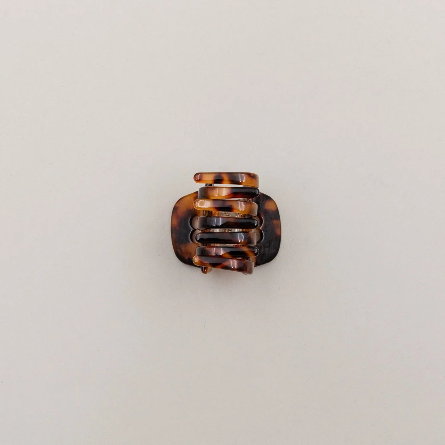 Eulenschnitt Haarklammer klein HERZ Amber braun