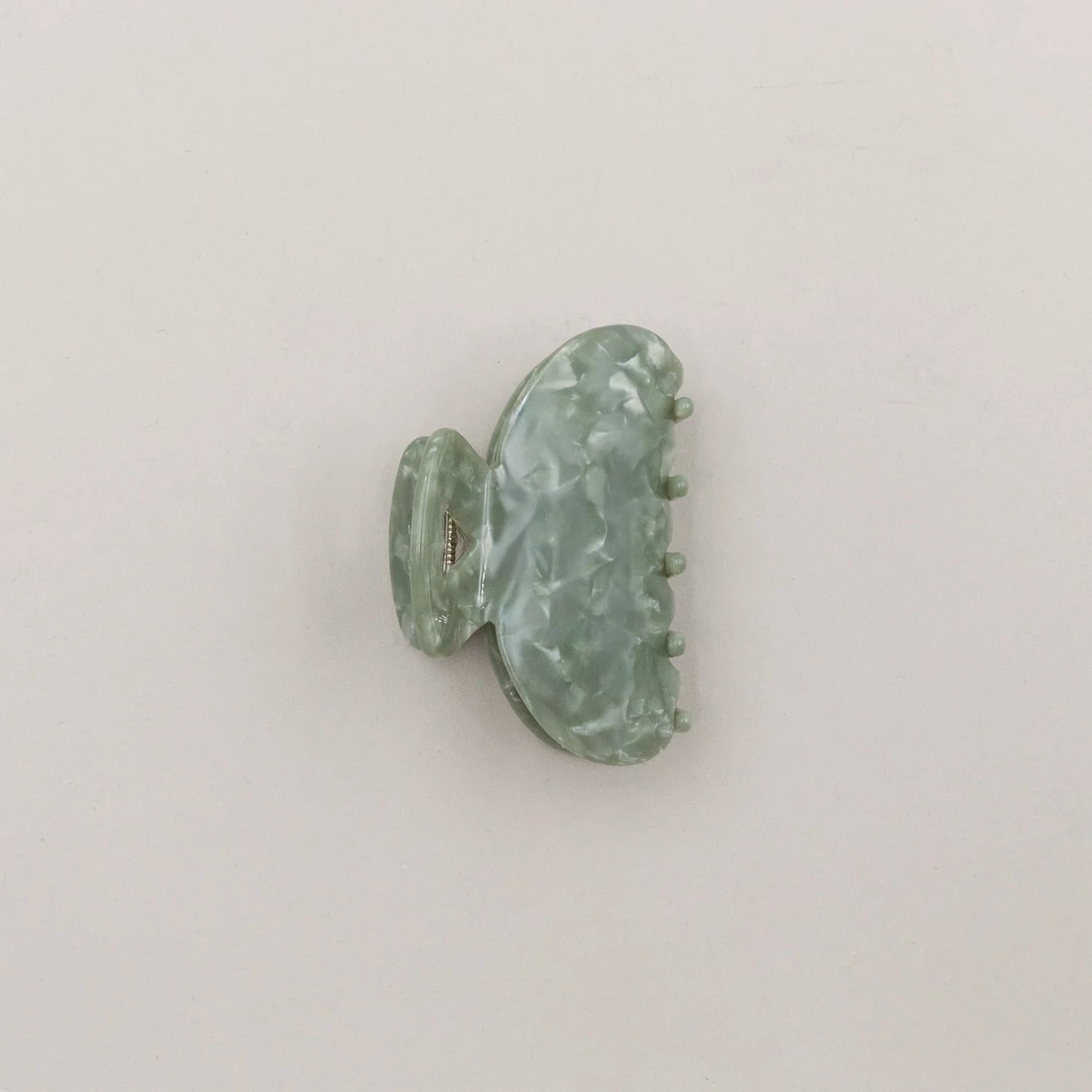 Eulenschnitt Haarklammer groß HERZ Jade grün