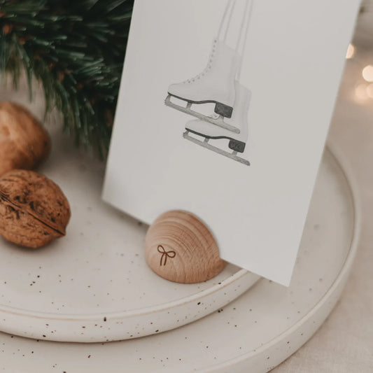 Eulenschnitt halbrunder Kartenhalter Schleife BOW