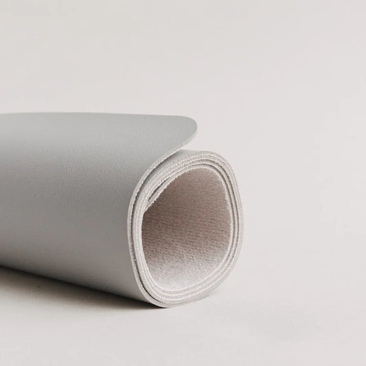 Eulenschnitt Schreibtischunterlage Lederimitat HERZ grau