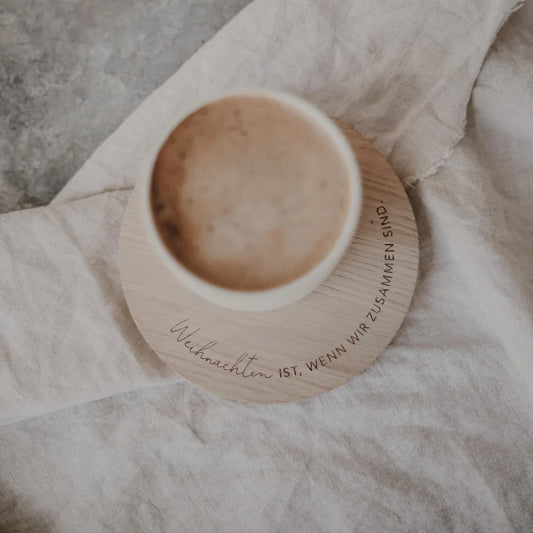 Eulenschnitt Untersetzer Weihnachten Holz