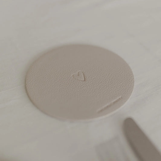 Eulenschnitt wendbare Untersetzer für Gläser RUNDUM GLÜCKLICH creme, 2er Set