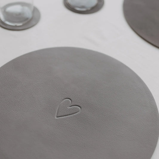 Eulenschnitt wendbares Platzset WIE SCHÖN grau