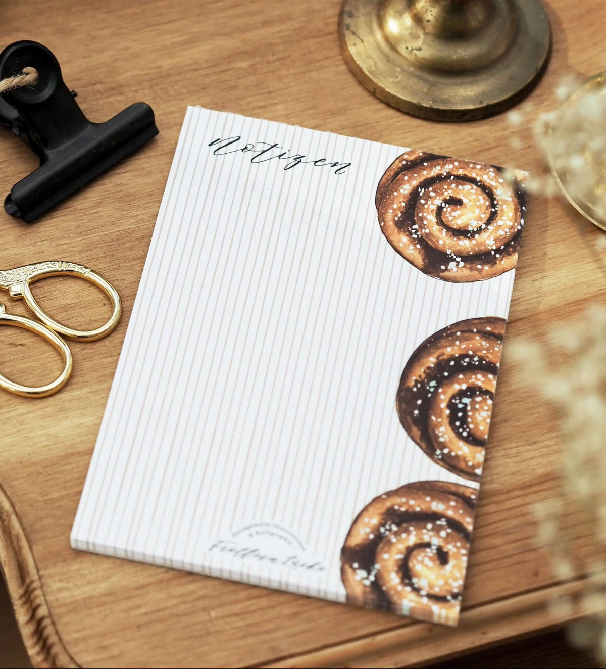 Frollein Lücke Notizblock KANELBULLAR Zimtschnecke