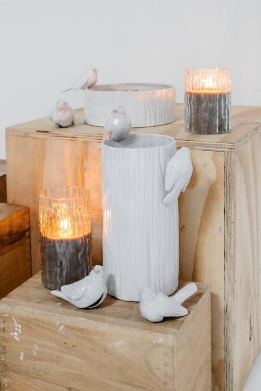 Vase mit Vogel ELLA 26 cm