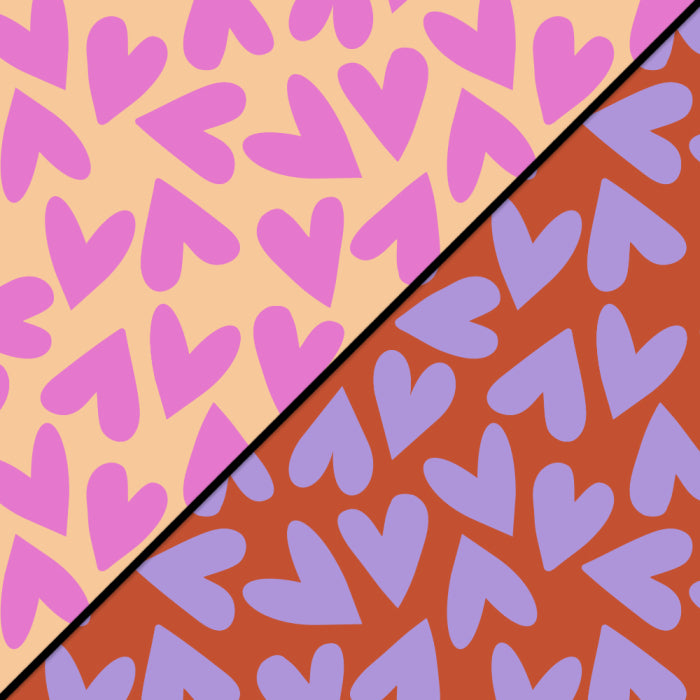 Seidenpapier HEARTS 50cm x 5m, Set 2 Stk.