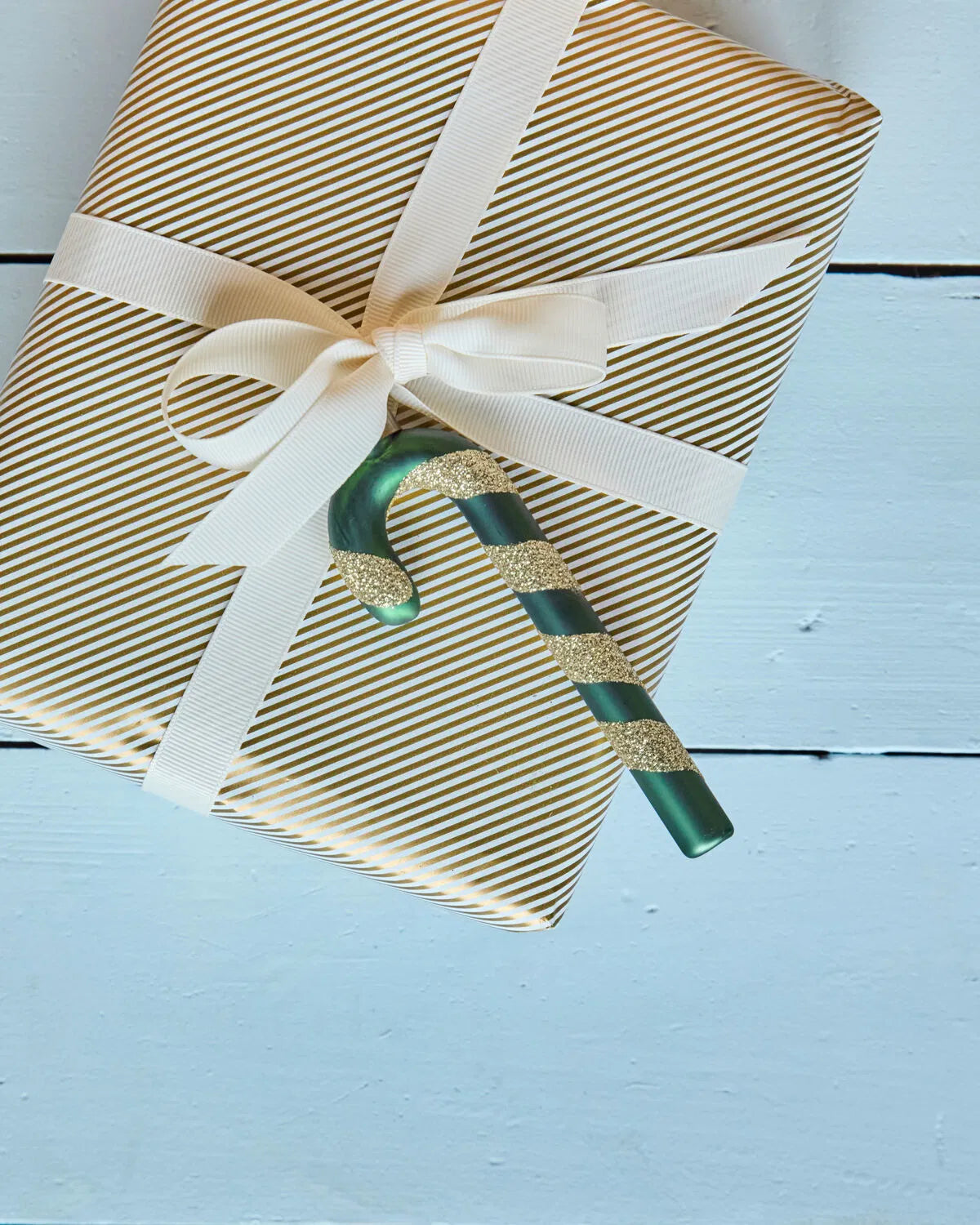 House Doctor Ornament ZUCKERSTANGE grün gold 4 Stk.