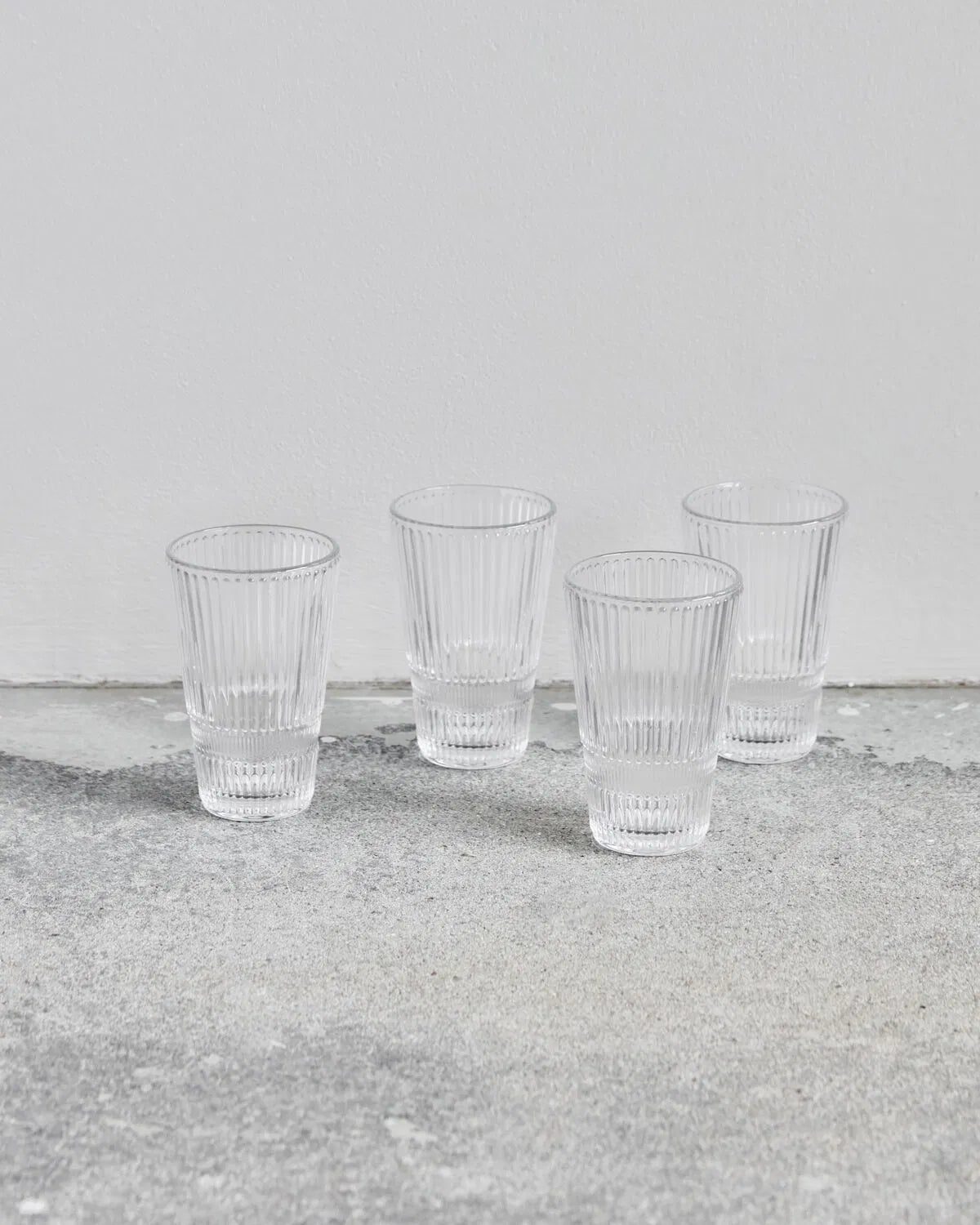 House Doctor Trinkglas Set Rillen hoch 4 Stk.