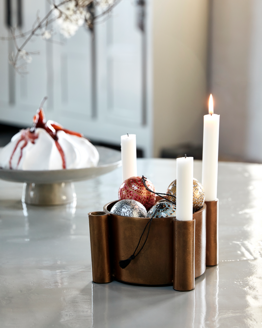 House Doctor Kerzenständer FOUR, Antikes Messing