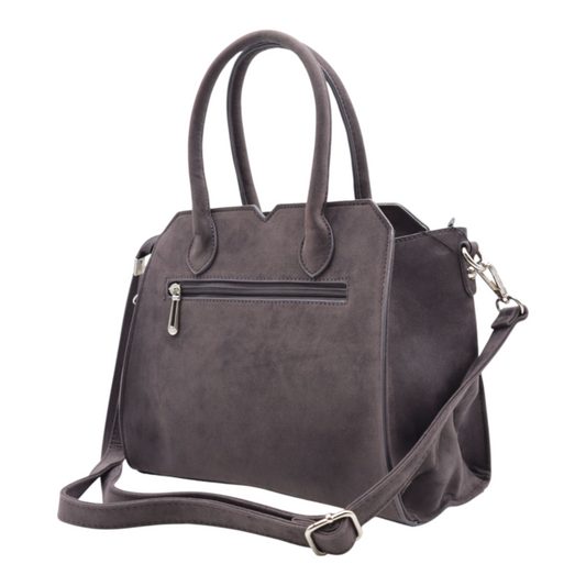 Handtasche AMELIE Wildlederimitat grau stonegrey