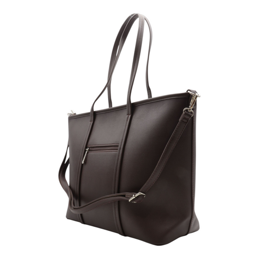 Handtasche CARA Lederimitat bordeaux burgundy weinrot